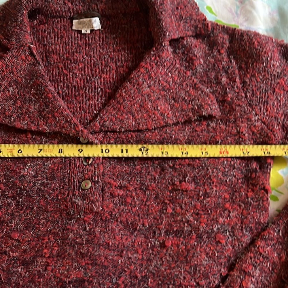 Vintage YSL Yves Saint Laurent Notched Collar Sweater - M - Picture 9 of 11